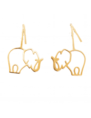 Pendientes Oro Elefante